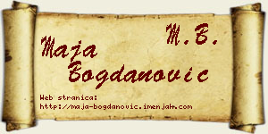 Maja Bogdanović vizit kartica